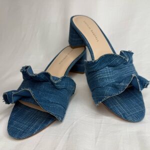 Loeffler Randall Vera Ruffle-Trimmed Woven Sandal (New Without Box)